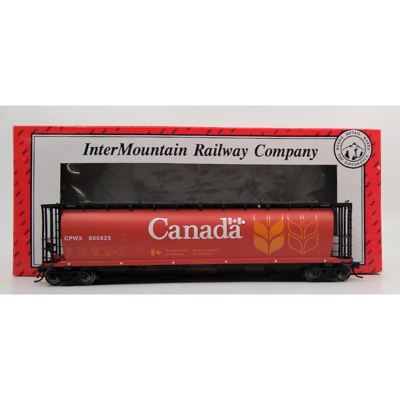InterMountain 45102-72 HO Scale Red Canadian CPWX Cylindrical Hopper Car #606625 LN/Box