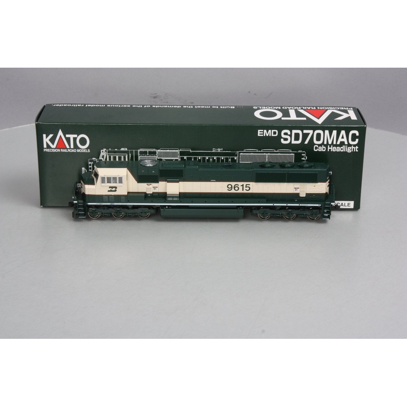Kato 37-6382 HO Scale Burlington Northern SD70MAC Diesel Engine #9615 NIB