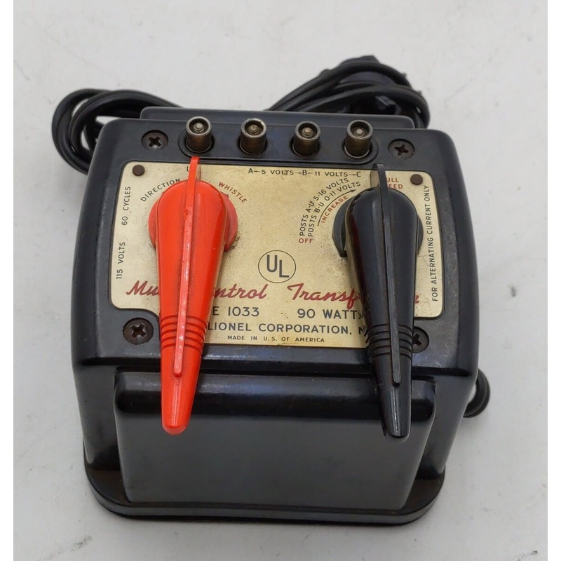 Lionel 1033 Vintage O 90 Watt Transformer w/ Whistle EX