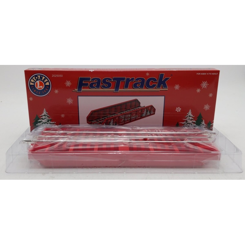 Lionel 2025050 O Assembled Merry Christmas FasTrack Girder Bridge NIB