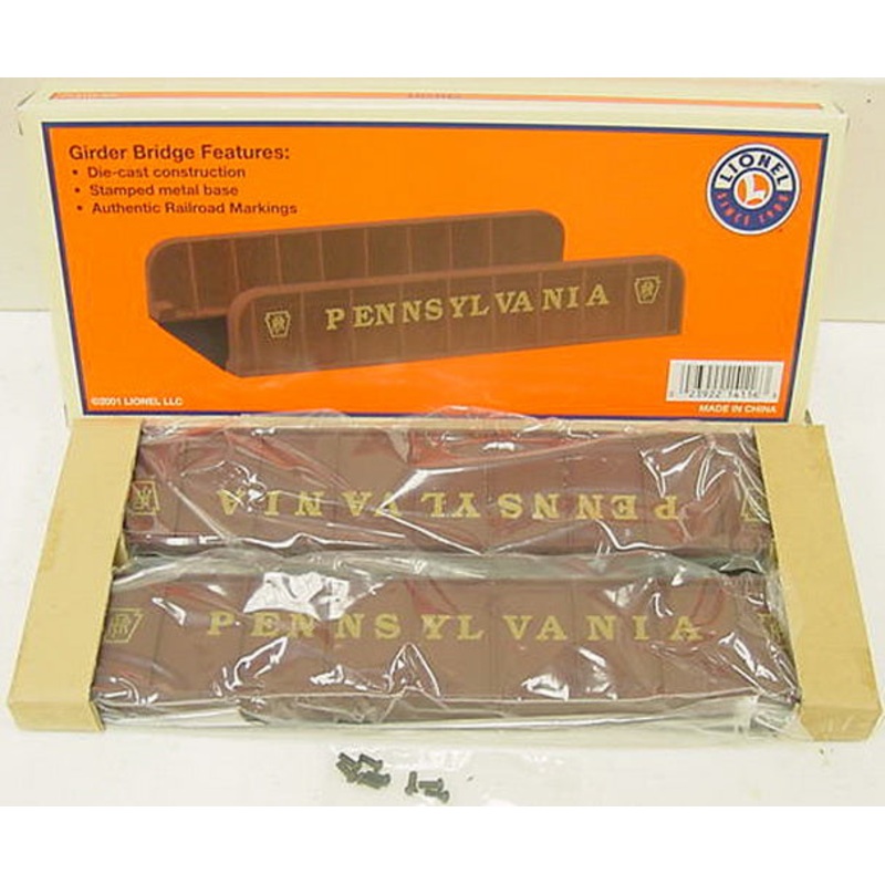 Lionel 6-14116 O Scale PRR Die-Cast Girder Bridge NIB