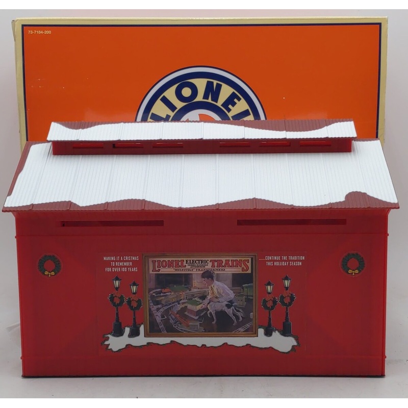 Lionel 6-37184 O Christmas Half Covered Bridge LN/Box