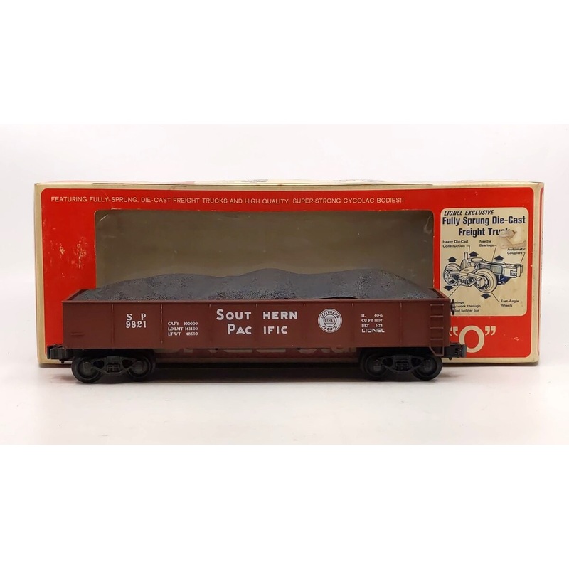 Lionel 6-9821 O Gauge Southern Pacific Gondola w/ Load LN/Box