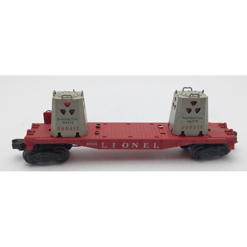 Lionel 6805 Vintage O Radioactive Atomic Disposal Flatcar