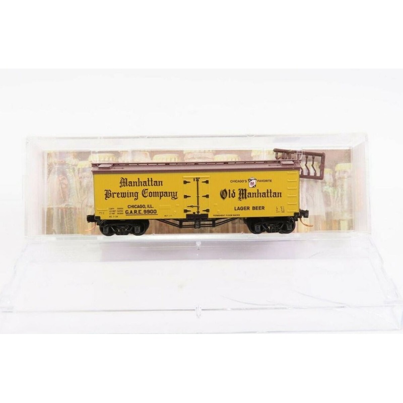 Micro-Trains 05800190 N Manhattan Brewing Co 36′ Wood Sheathed Ice Reefer #9900 LN/Box