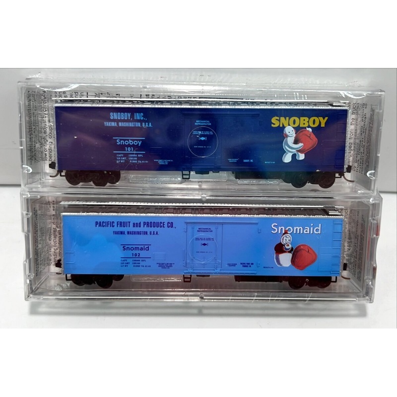 Micro-Trains 06900112 N Snoboy & Snomaid Rivet Side Mechanical Reefer (Set of 2) NIB