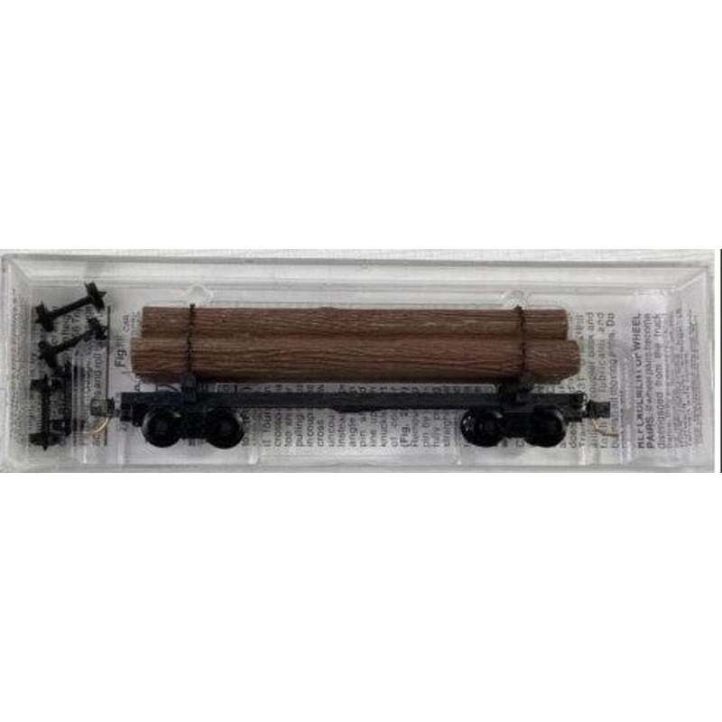 Micro-Trains 11300010 N Undecorated 40′ Skeleton Log Car w/Load #1 NIB