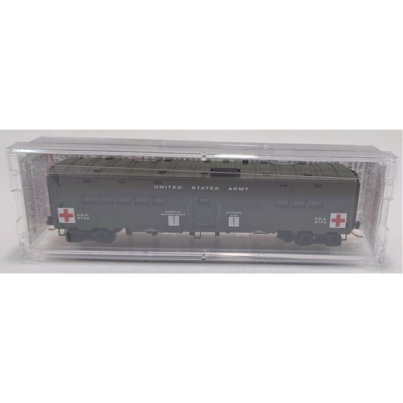 Micro-Trains 11800020 N United States Army 50′ Troop Hospital Kitchen Car #8762 LN/Box