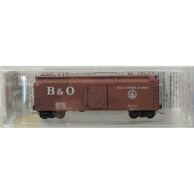 Micro-Trains 12000240 N B&O 40′ Flat Panel Roof Single Door Boxcar #276383 NIB