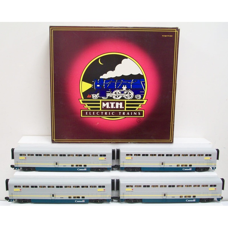 MTH 20-65038 O Gauge Canada Premier SuperLiner Passenger Car Set (Pack of 4) LN/Box
