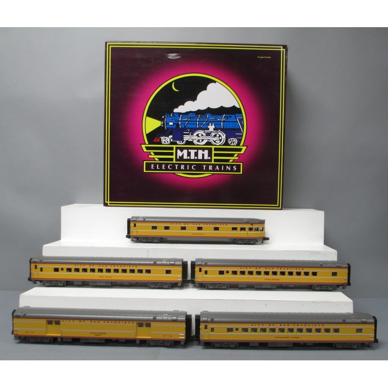 MTH 20-6566 O City of San Francisco 70′ Streamlined Passenger Car Set (Set of 5) LN/Box