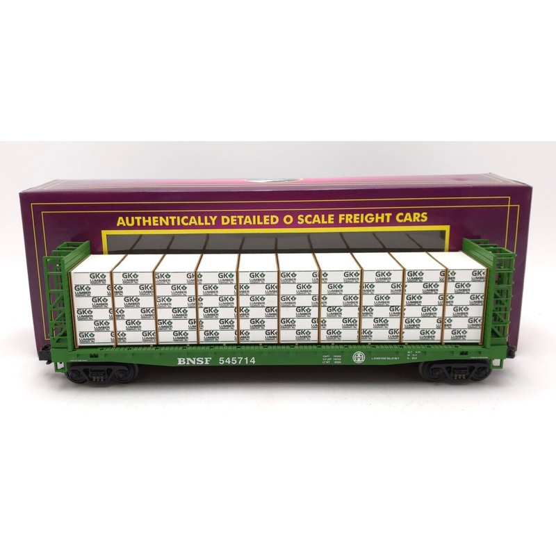 MTH 20-98173 O BNSF Flatcar w/Lumber Load #545714 LN/Box