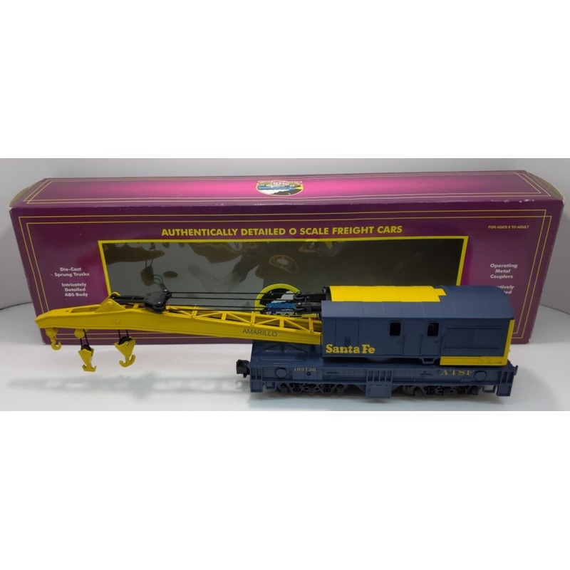 MTH 20-98237 O Gauge Santa Fe ATSF Crane Car #199796 LN/Box