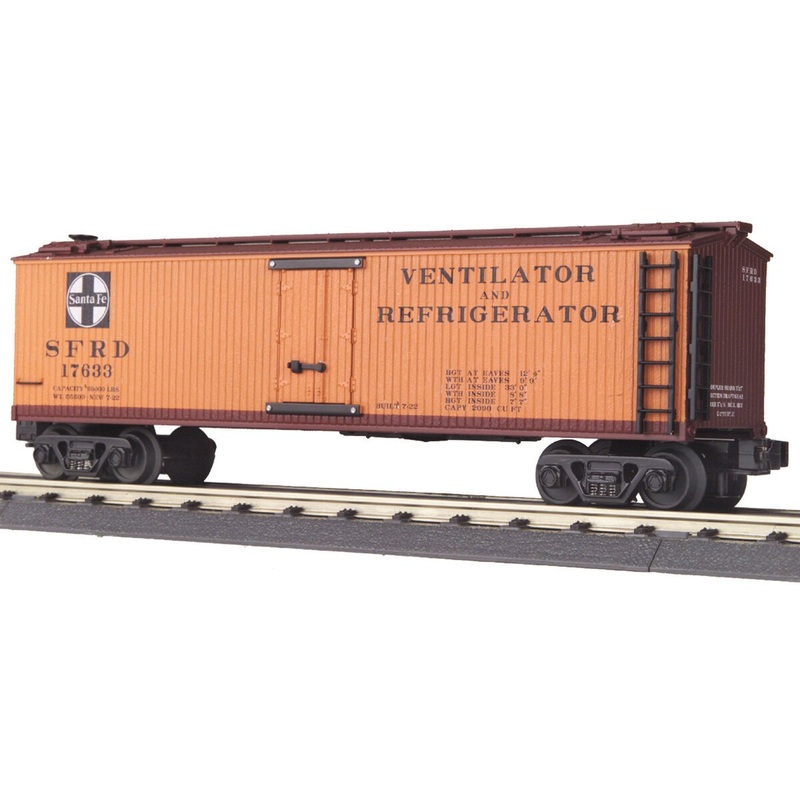 MTH 30-8609 O Gauge Santa Fe Die-Cast Reefer Car #17633 LN/Box