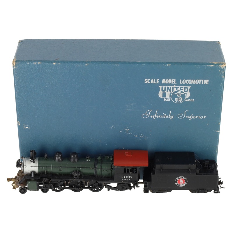 Pacific Fast Mail HO BRASS GN 4-6-2 H-2 Steam Locomotive & Tender -Painted VG/Box