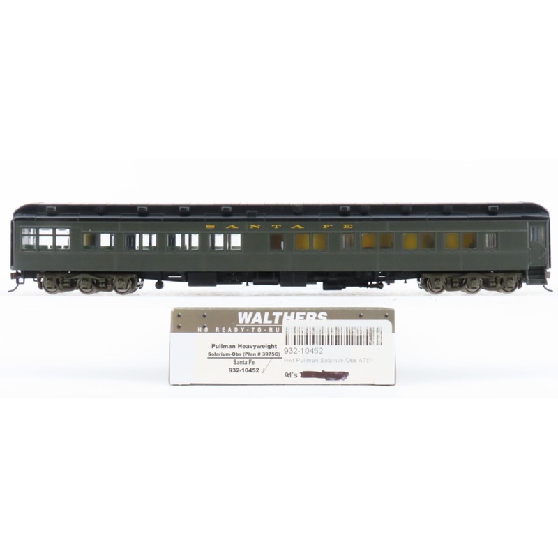 Walthers 932-10452 Santa Fe Heavyweight Pullman Solarium/Obs (Plan #3975C) LN/Box