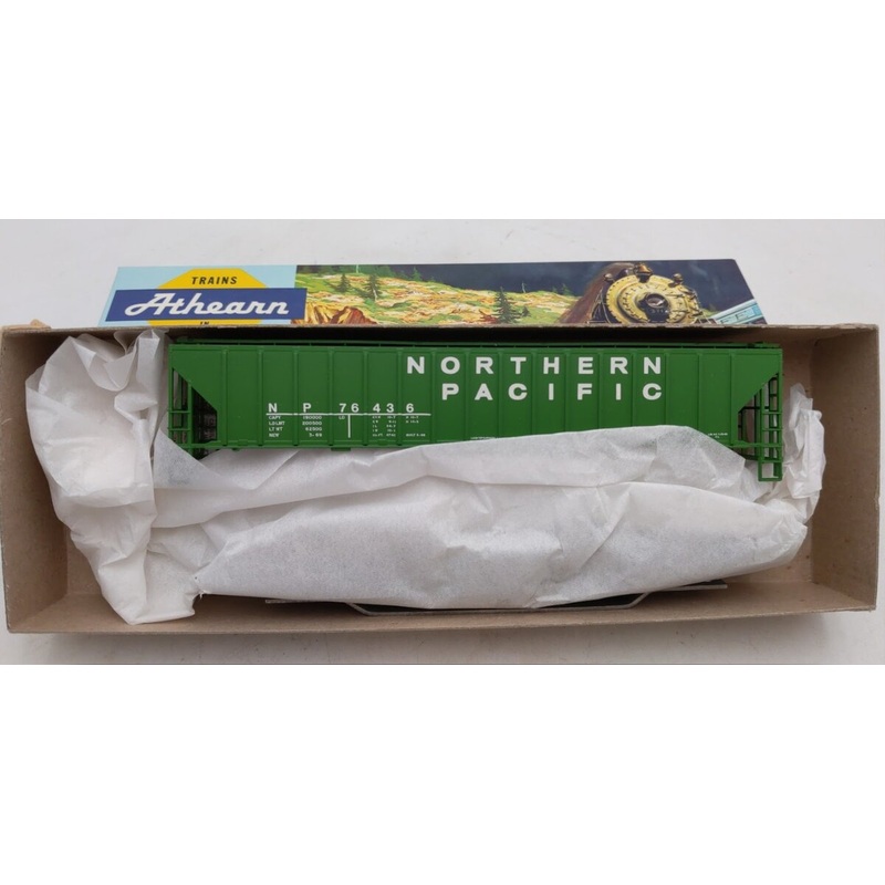 Athearn 5307 HO 54′ 3-Bay Covered Hopper Northern Pacific Train Car # 76436 Kit