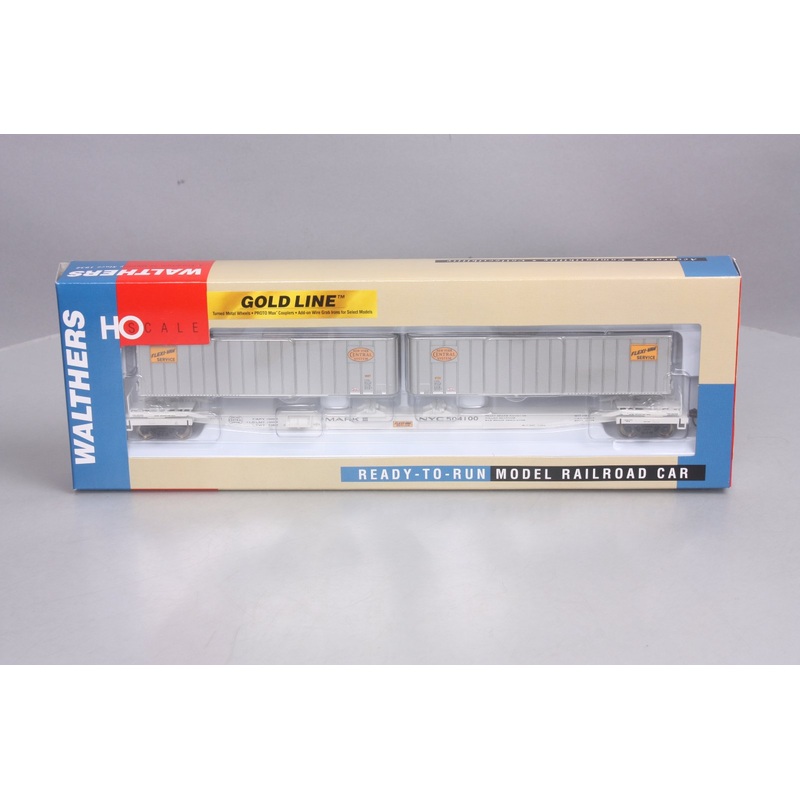 Walthers 932-3925 NYC Flexi-Van Flat Car With Trailers LN/Box