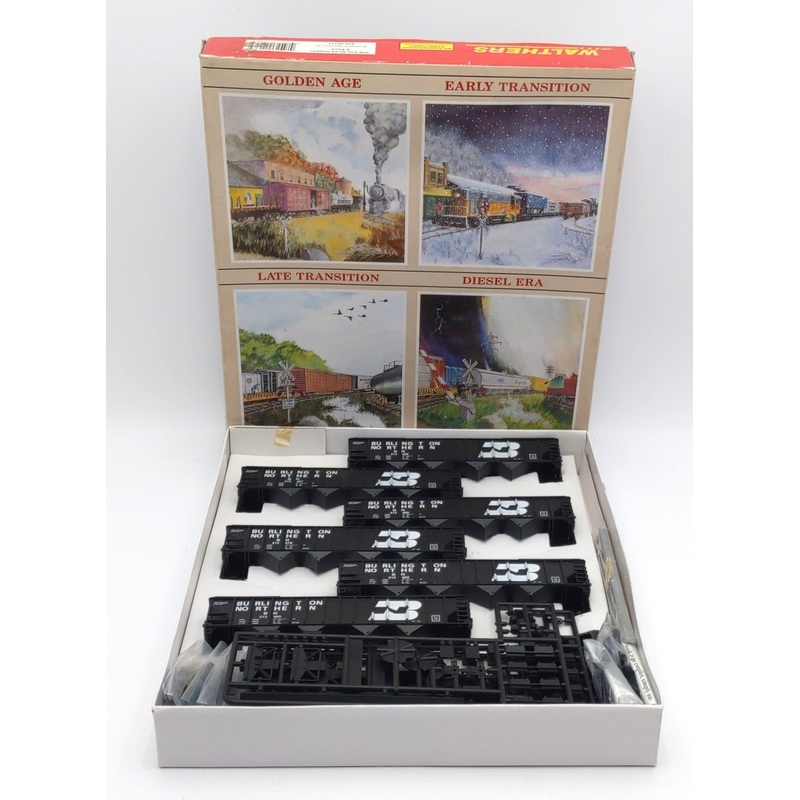 Walthers 932-49311 HO Burlington Northern 100-Ton Quad Hopper Kit (Pack of 6) LN/Box