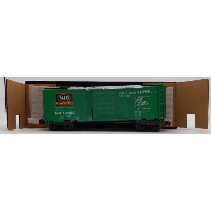Weaver 24093 O Gauge MJB Coffee Boxcar (3-Rail) LN/Box