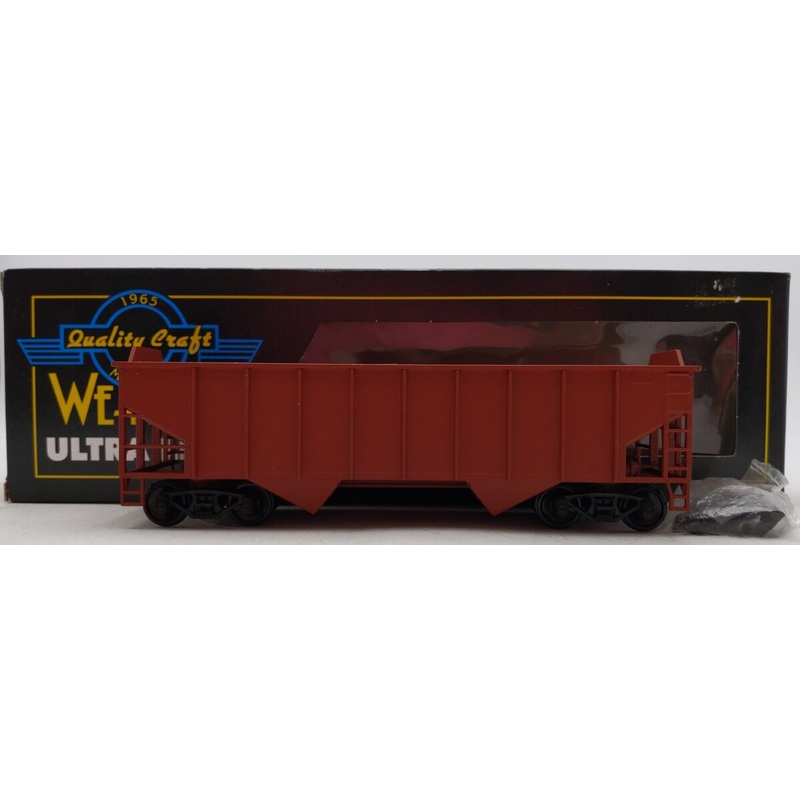 Weaver U1105S O Scale Undecorated 2 Bay Ribbed Coal Car – 2 Rail EX/Box
