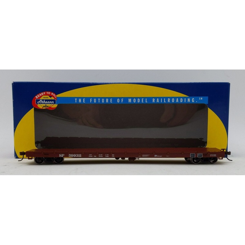Athearn 92689 HO Southern Pacific 60′ Ready-to-Run Flat Car #599311   EX/Box