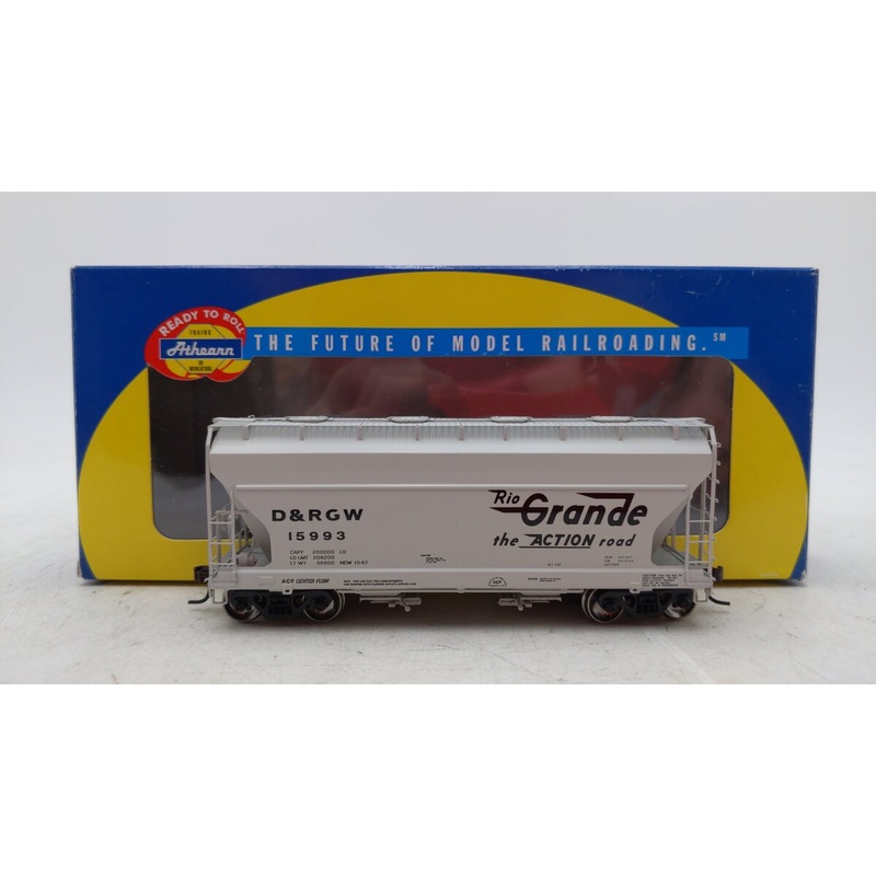 Athearn 95953 HO Scale D&RGW ACF 2970 Covered Hopper #15993 EX/Box