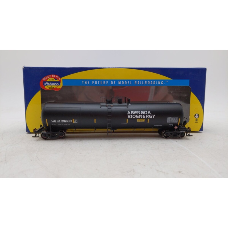 Athearn 98444 HO Abengoa 30,000-Gallon Ethanol Tank #202083 EX/Box