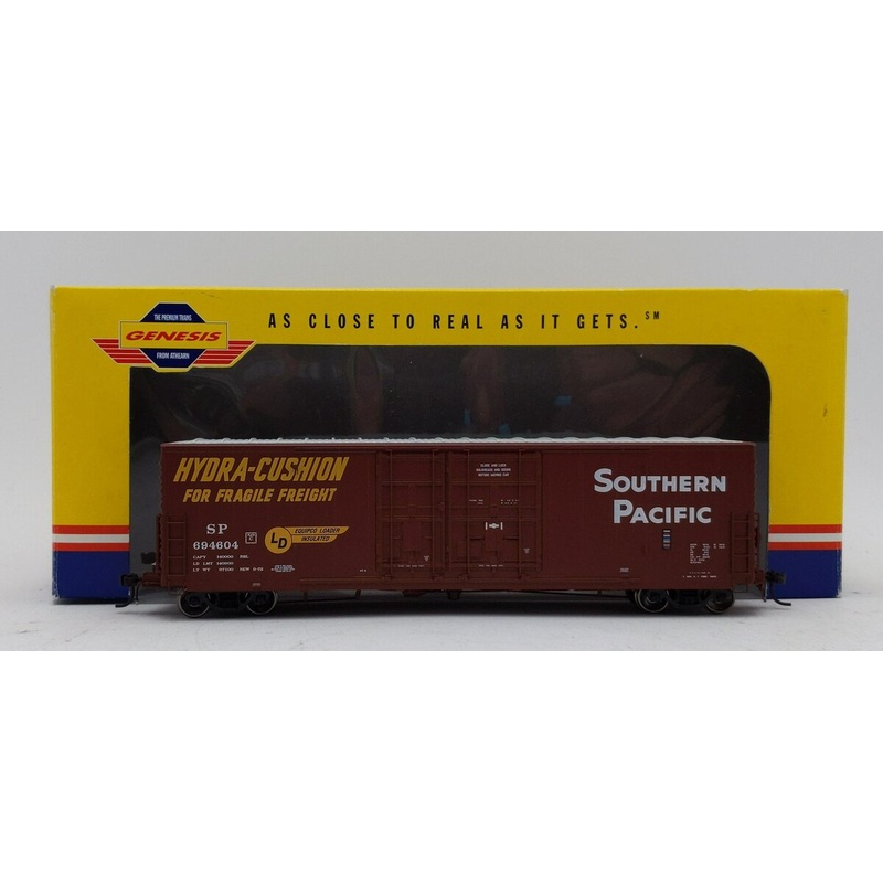 Athearn G4378-5 HO Southern Pacific 50′ PC&F Boxcar 6′ & 8′ PD #694604 EX/Box