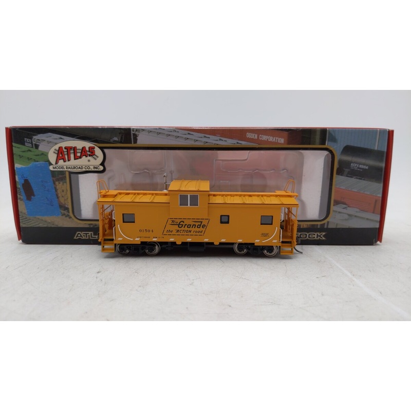 Atlas 6204-1 HO Scale D&RGW Extended Vision Caboose #01504 EX/Box