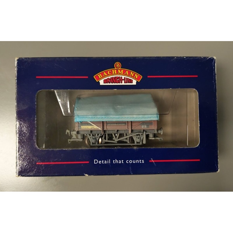 Bachmann 33-076C OO Gauge British Rail 5 Plank China Clay Wagon With Hood #74314 LN/Box