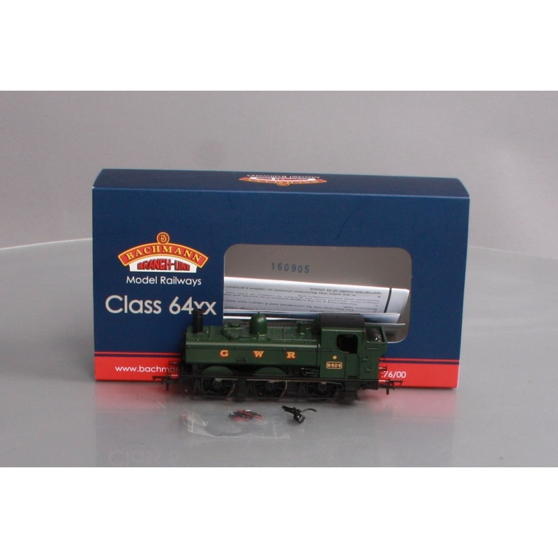 Bachmann 31-635A OO Scale GWR Green Class 64xx 6424 Pannier Steam Loco w/6-Pin  LN/Box
