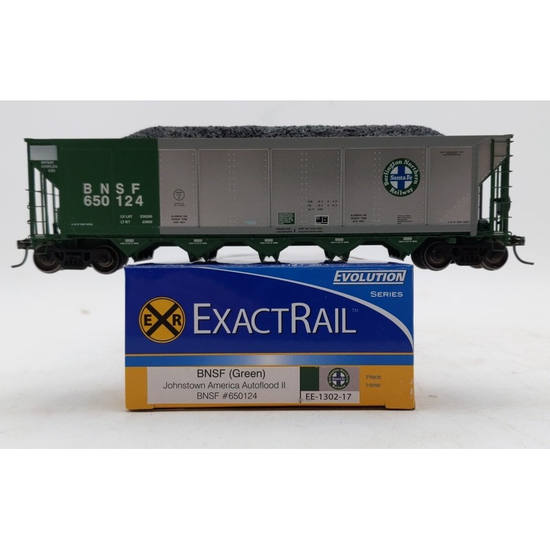 ExactRail EE-1302-17 HO Scale BNSF Autoflood II Hopper Car #650124 LN/Box
