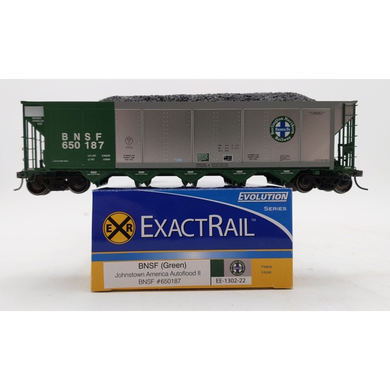 ExactRail EE-1302-22 HO Scale BNSF Autoflood II Hopper Car #650187 LN/Box