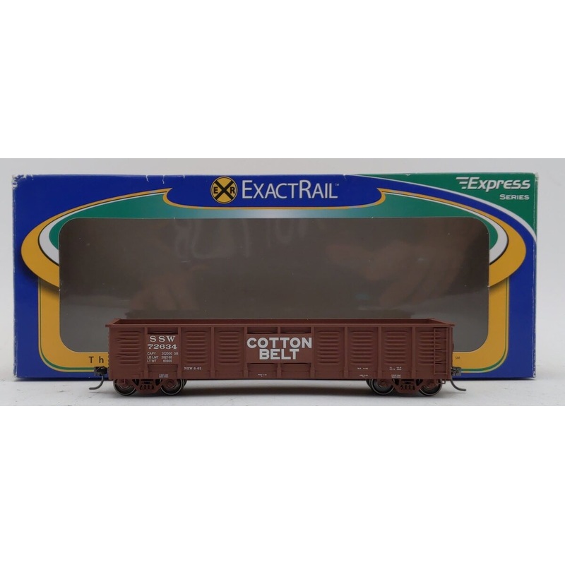 ExactRail EX-1208-3 HO Cotton Belt Gunderson 2420 Cu. Ft. Gondola #72634 LN/Box