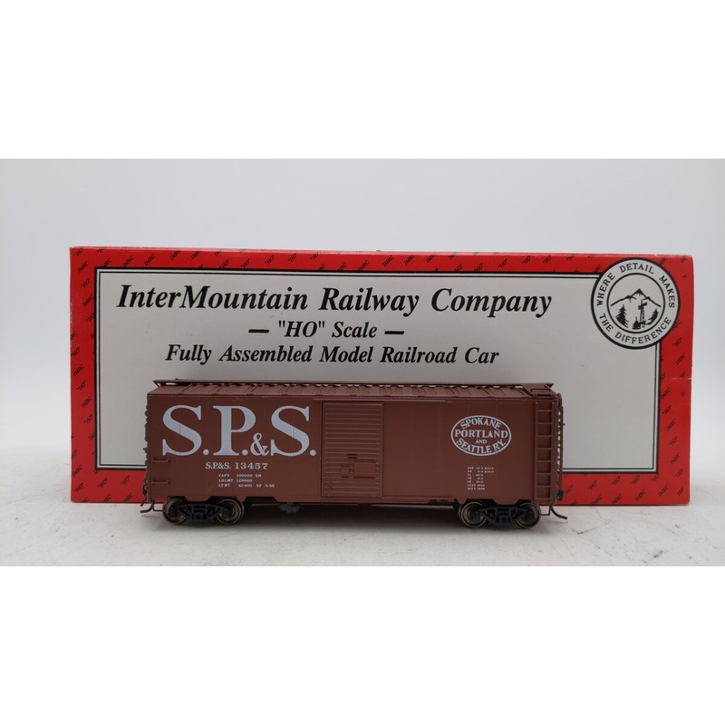 InterMountain 46006-23 HO Scale Spokane Portland & Seattle Box Car #13457 EX/Box