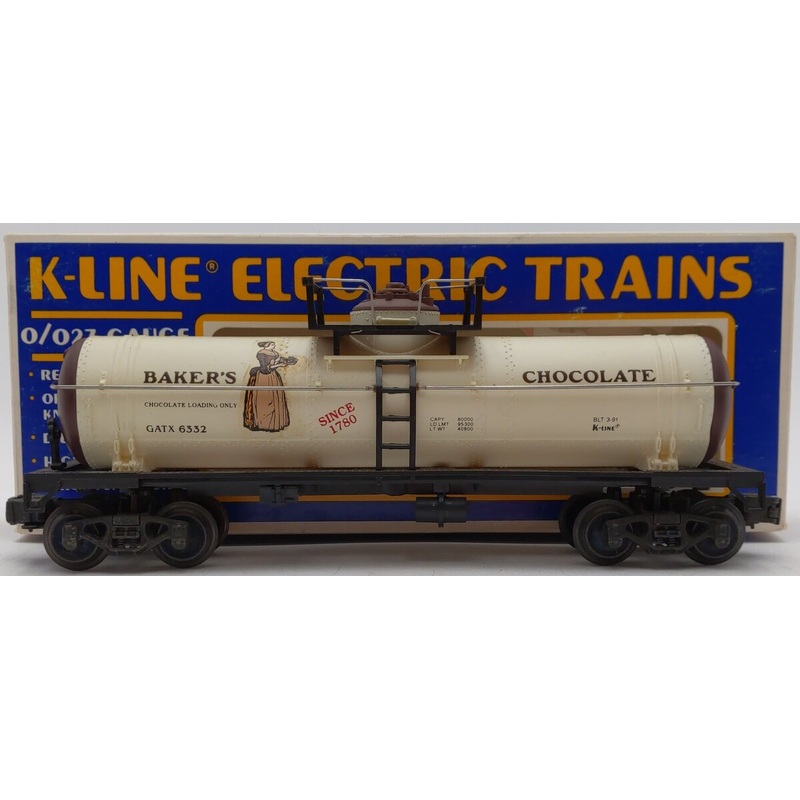 K-Line K6332 O Gauge Bakers Chocolate Classic Tank Car VG/Box