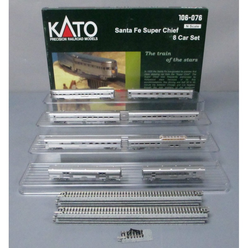 Kato 106-076 N Santa Fe Super Chief Passenger Cars (Set of 8) LN/Box
