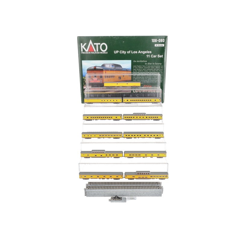 Kato 106-080 N Scale UP City of Los Angeles 11 Car Set with Unitrack Display LN/Box