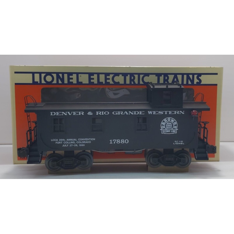 Lionel 6-17880 O Gauge LCCA 1990 Denver & Rio Grande Western Woodside Caboose LN/Box