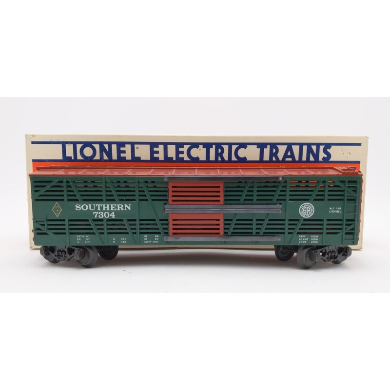 Lionel 6-7304 O Gauge Southern Double Door Stock Car #7304 VG/Box