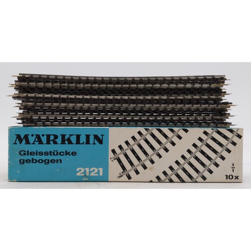 Marklin 2121 HO K Curved Track Sections (Box Of 10) VG/Box
