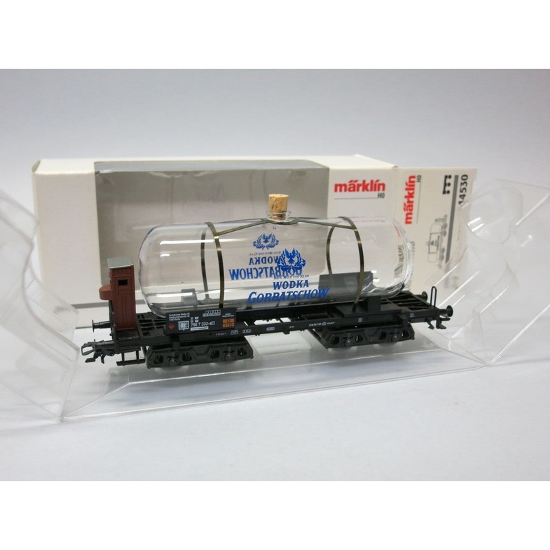 Marklin 44530 HO Wodka Gorbatschow Glass Tank Car NIB