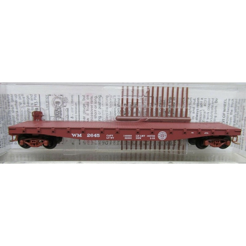 Micro-Trains 04500160 N Western Maryland 50′ Fishbelly Side Flatcar #2645 NIB