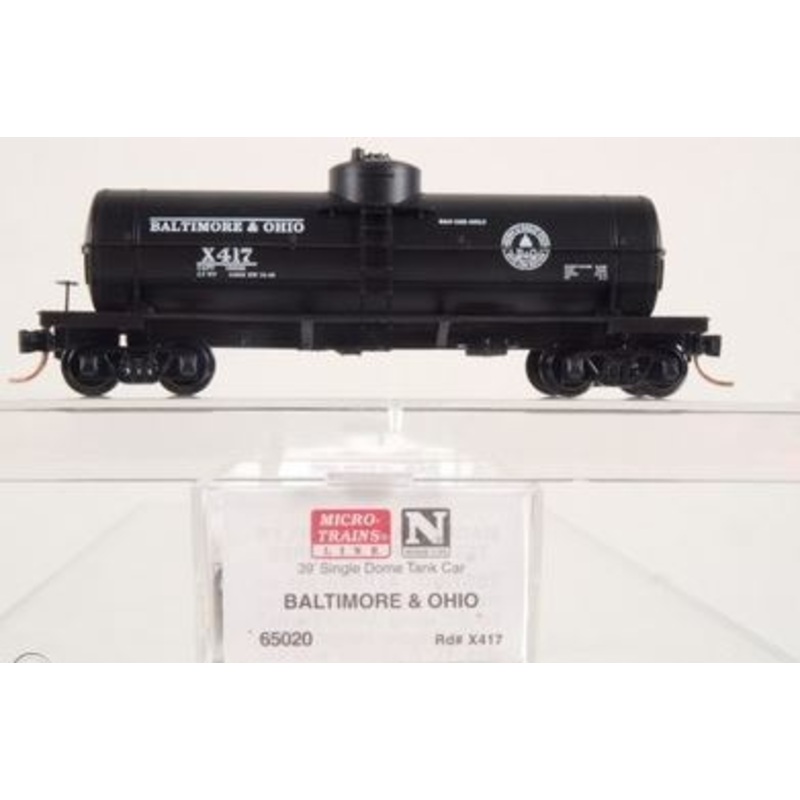 Micro-Trains 06500020 N Baltimore & Ohio Single Dome 39′ Tank Car #X417 NIB