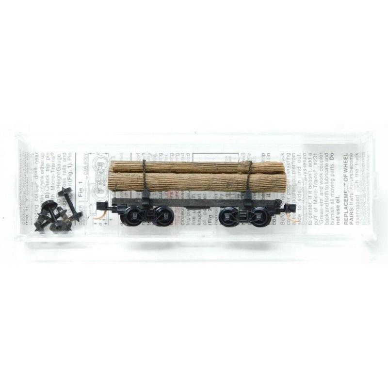 Micro-Trains 11300510 N Undecorated 30′ Skeleton Log Car w/Load #4 LN/Box
