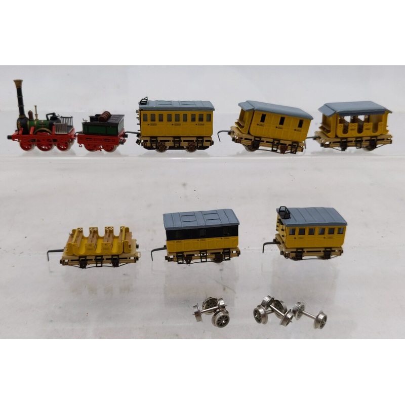Marklin 8770A Brass Railex Adler Z Gauge Steam Passenger Train Set VG