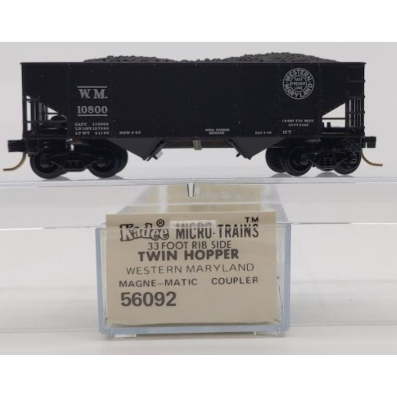 Micro-Trains 05600092 N Western Maryland 33′ Twin Bay Rib Side Hopper #10800 NIB