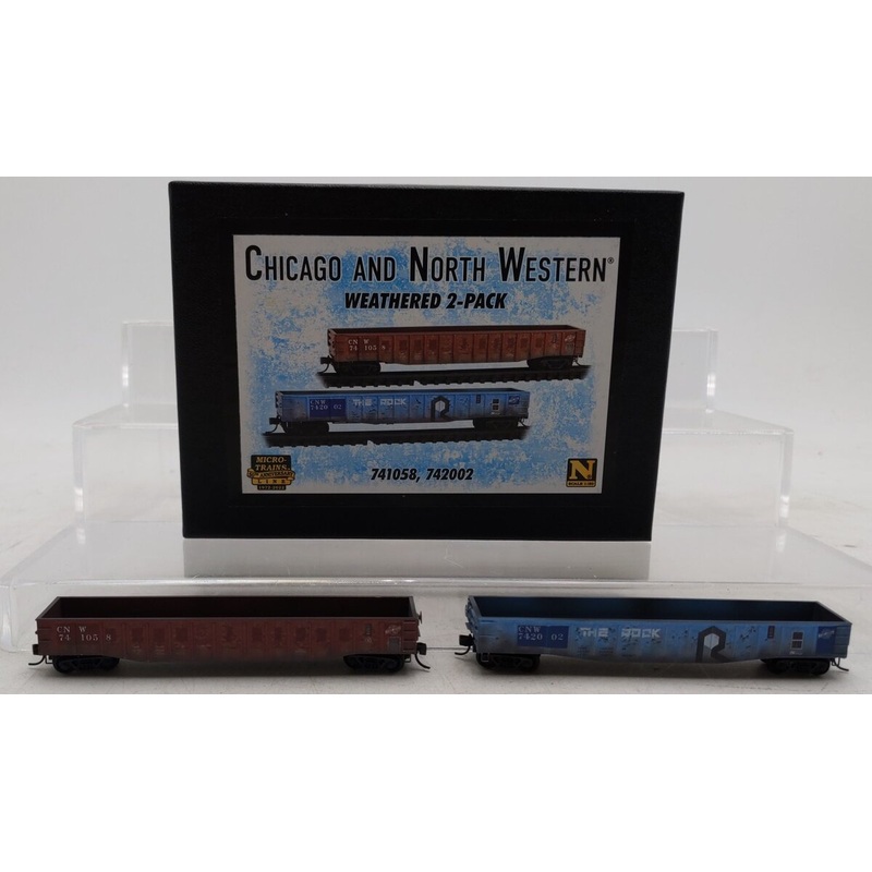 Micro-Trains 99305016 N Chicago & North Western 50′ Weathered Gondola (Set of 2) LN/Box