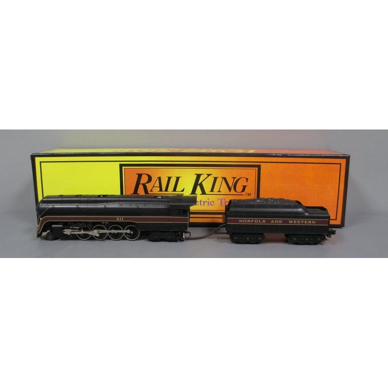 MTH 20-1105 O Gauge Norfolk & Western J Die-Cast Steam Locomotive & Tender #611 LN/Box